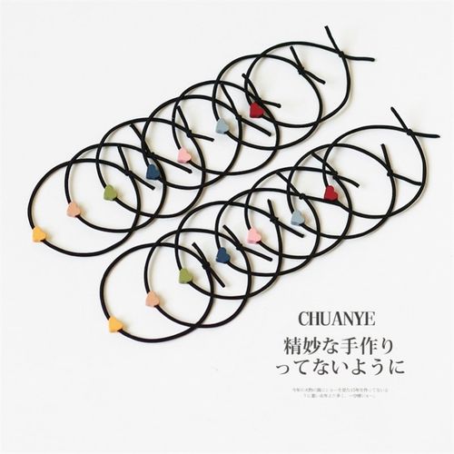 甜蜜小爱心情侣绑头发绳手链两用头绳扎头发皮筋送男Z朋友发圈女