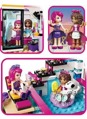 女孩好朋友大歌星丽薇之家41135儿童拼装中国积木玩具礼物10498