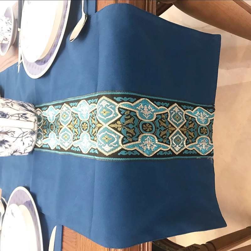 西餐餐垫欧式餐桌长条时尚简约桌旗奢华西餐布艺茶几桌布