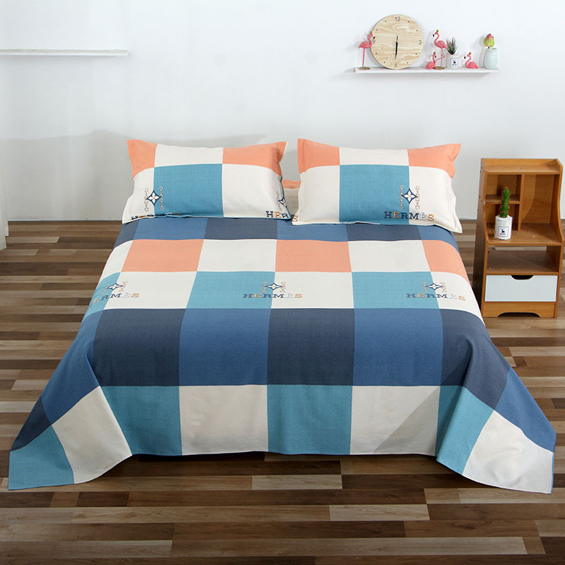 现货媚色媚色棉磨毛床单单件棉毛绒学生加厚超厚单人双人床冬天单