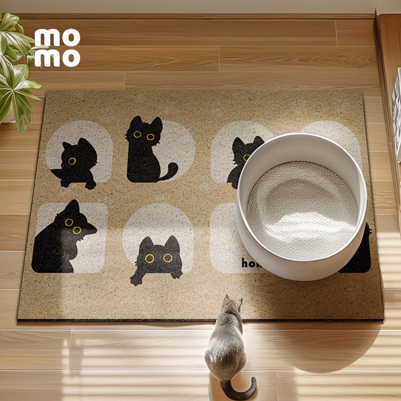 卡通可爱猫砂盆垫子防带出防溅宠物地垫狗厕所大号蹭脚磨抓好打理