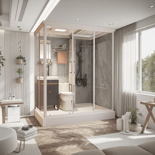 玻璃卫生间一体式淋浴房家用沐浴房移动浴室一体洗澡房室内厕所