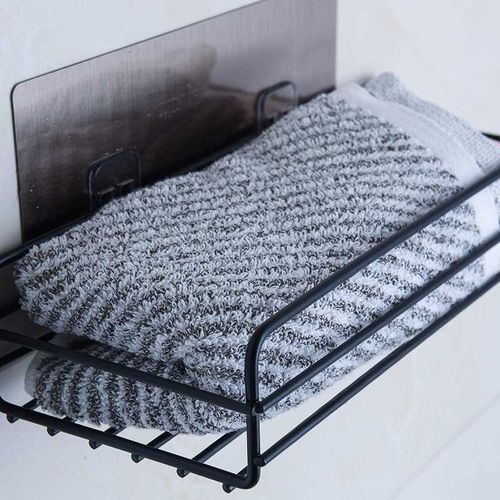 厨房置物架壁挂式免打孔调味瓶置物架 卫生间洗漱用品收纳架