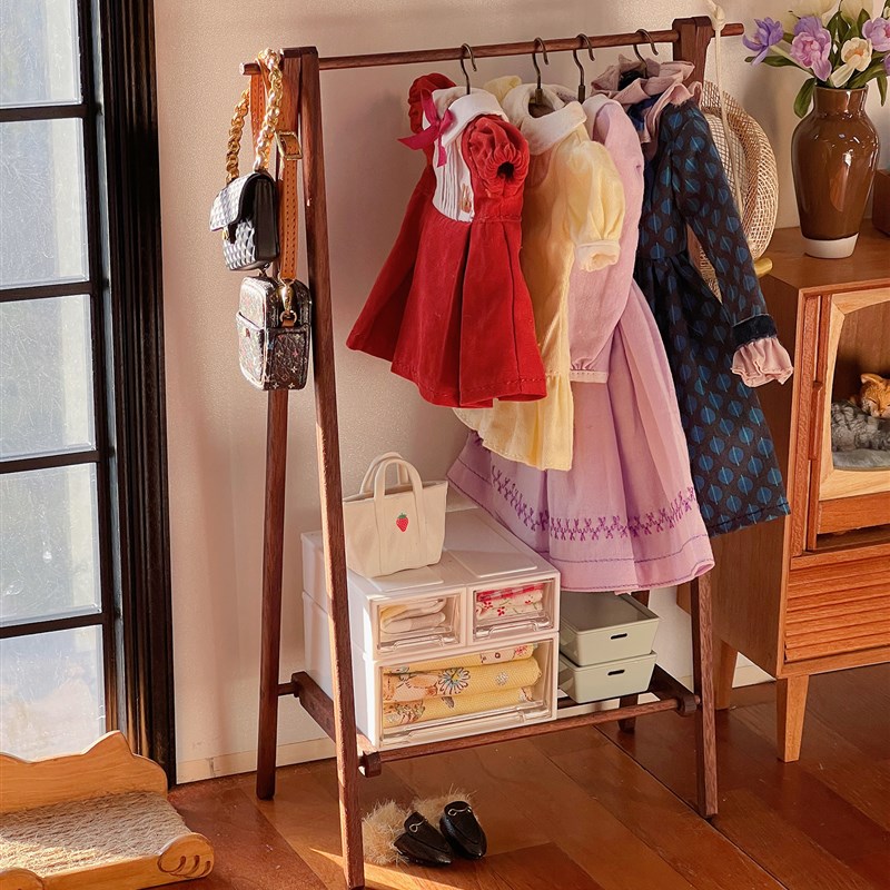 【玩具】落地挂衣架 5分小6分8分12分适用微缩模型娃屋迷你摆件