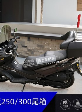 摩托车尾箱绵羊踏板车配光阳CT250赛艇300后备箱48L大容量软靠背