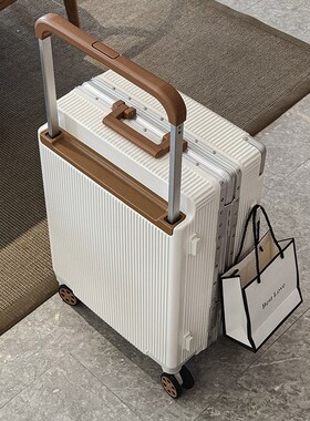 2025新款宽拉杆行李箱女铝框20C寸登机箱万向轮旅行箱大容量密码