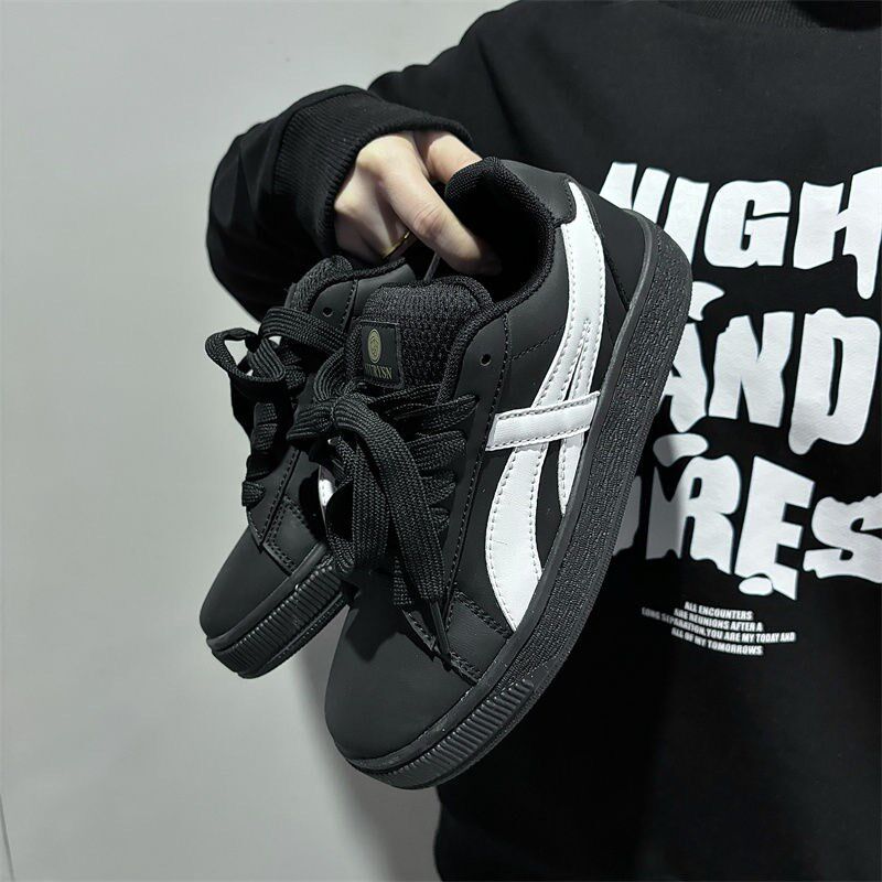 黑色鞋子男鞋休闲鞋透气夏季新款 增高面包鞋女美式板鞋情侣潮流