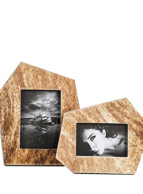 简约现代马毛压克力相框架子摆件桌面置物架装饰摆设客厅样板间