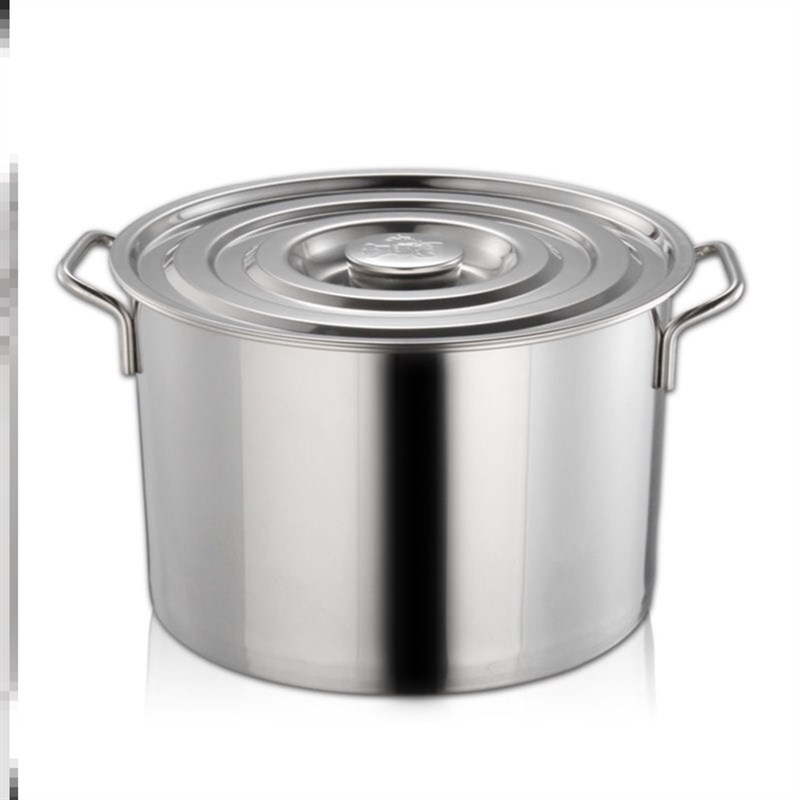超厚无磁不锈钢汤桶带盖米桶油桶半桶储水桶油桶高桶汤锅多用桶