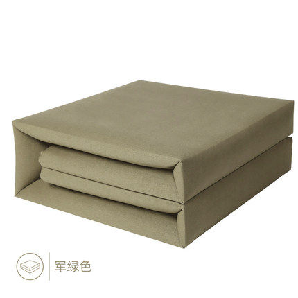 手工纯热熔棉成型军绿色被豆腐块定型标准内务棉被无帆布定型被子