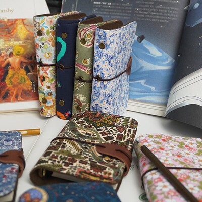 Liberty碎花高颜值m5手账本外壳活页读书笔记手帐记事口袋小本子