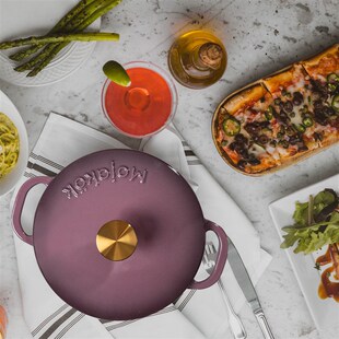 16高端铸铁锅三夏黑底釉奶锅妈咪锅无涂层煲汤焖烧V锅隔水炖电磁