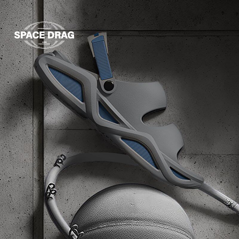 太空拖沙滩鞋男防滑防臭潮流夏季外穿高级感运动拖鞋开车两用凉鞋