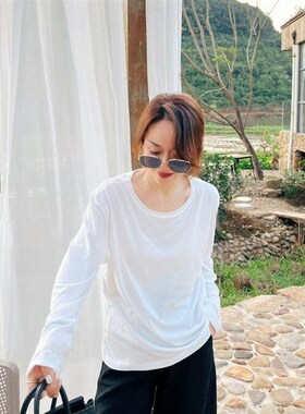 12.4【精棉裸感T】一件百搭小白小精致多穿法打底衫9011-9018