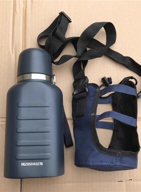 贵族850毫升真空保温水壶便携带水壶套蓝色不锈钢水杯