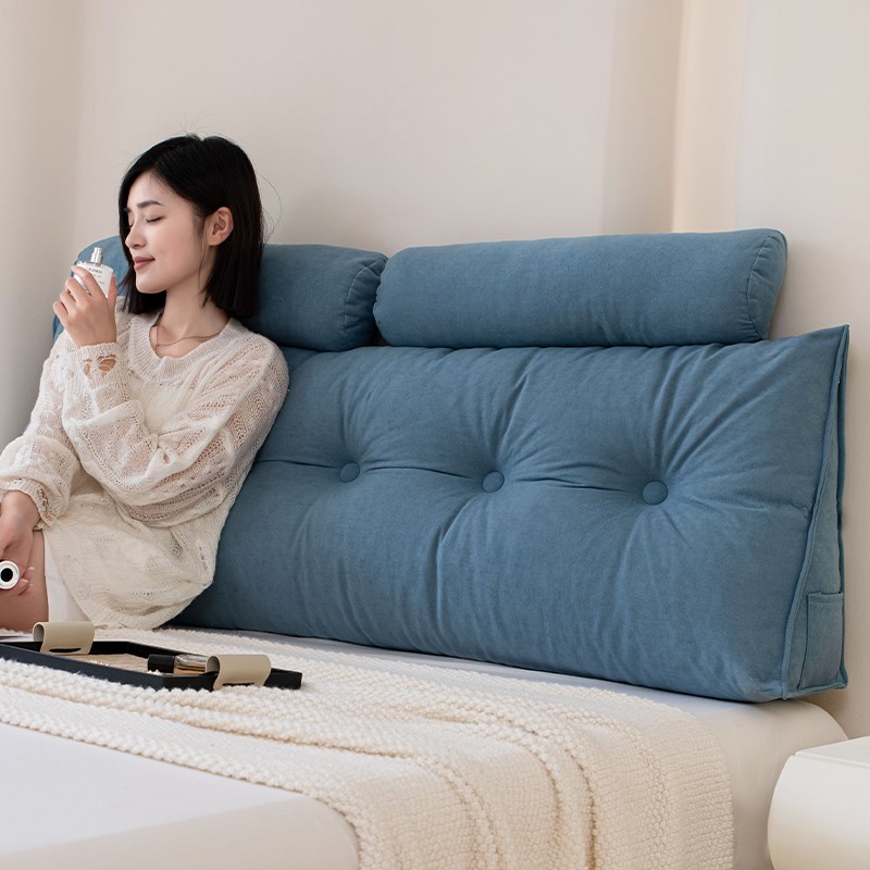 三角床头靠垫软包床上靠背垫榻榻米防撞靠枕可拆洗双人护腰软垫