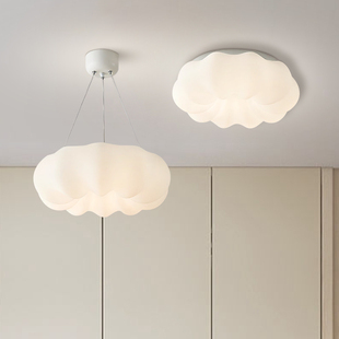 房间灯2025年新款 灯具主卧吊灯 卧室灯现代简约云朵吸顶灯奶油风格