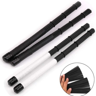 金属鼓棒鼓刷可伸缩不锈钢丝架子鼓鼓棒箱鼓鼓刷尼龙波浪手鼓束棒