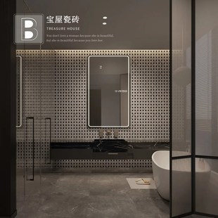 意式大理石瓷砖仿石材拼花砖餐厅别墅墙砖卫生间民宿连锁酒店地砖