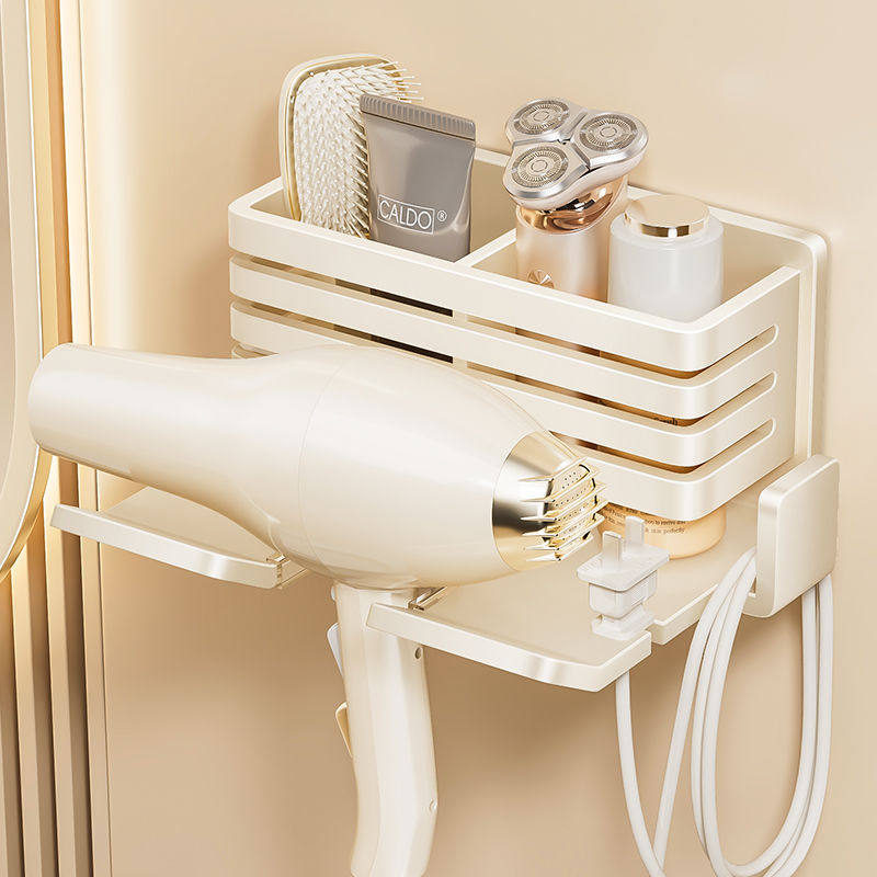 吹风机置物架太空铝卫生间风筒支架免打孔浴室壁挂大号电吹风挂架
