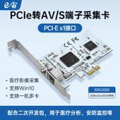 PCIe转S端子AV标清视频采集卡台式 机模拟彩色B超内镜医疗图像878A