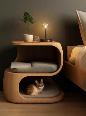 七福3D打印保暖半封闭式猫屋 适用于茶几床边的宠物家居猫狗屋