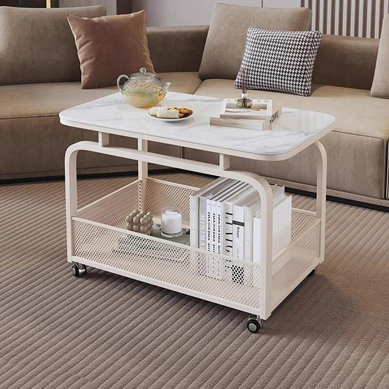 客厅可移动沙发边几轻奢高级感岩板小茶几边柜现代简约推车床边桌