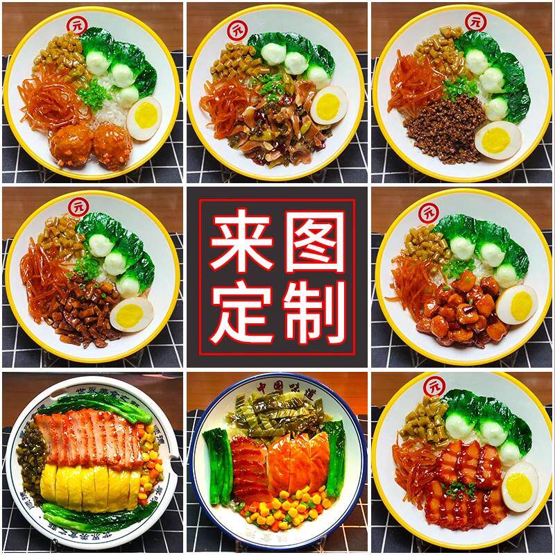 仿真菜品模型炒菜饭模型食物食品道具假菜模具炒饭盖浇饭样品定制