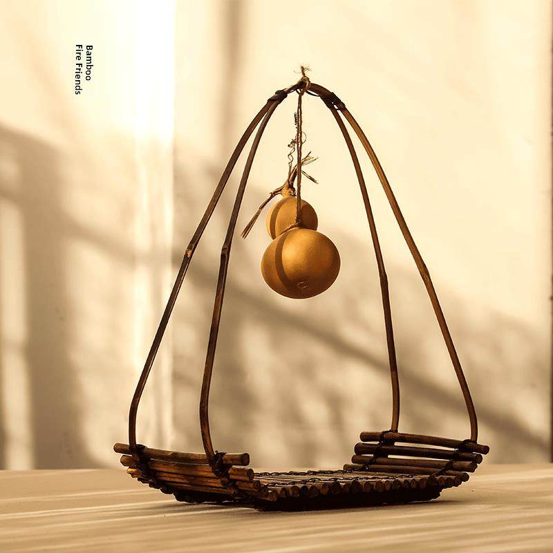 手工竹排葫芦饰品自然桌面装饰茶点托盘小吃托盘碟子杯垫香炉基地,特色手工艺,竹编/竹雕,淘宝优惠券,粉丝福利购,淘宝优惠卷