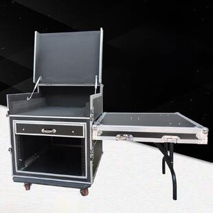 专业12U16U航空箱机柜功放音响机柜调音台带架子航空箱舞台设备柜