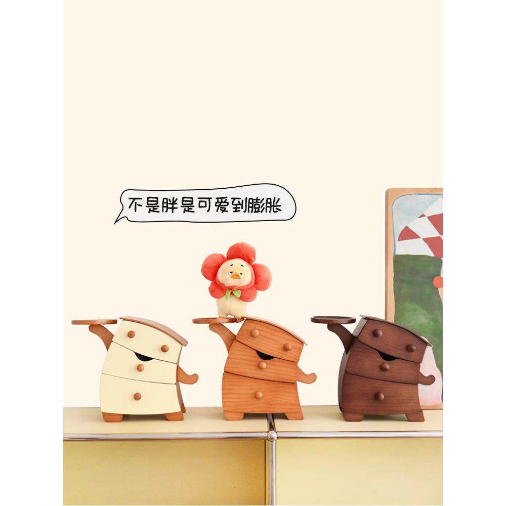 果香二胖首饰盒化妆品收纳盒精美实木手首饰项炼乔装新房结婚礼物