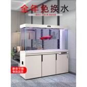 鱼缸水族家用免换水超白底滤大中型客厅屏风办公室智能鱼缸