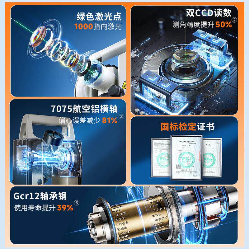 单激光经纬仪高精度红外线绿光正品电子测绘仪室外工程测量水平仪
