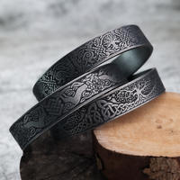 Retro Life tree bracelet for men, Celtic totem wide face, Nordic Viking ethnic trend bracelet for men, personalized and versatile thumbnail 5