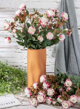 厂家销售玫瑰仿真花假花家居摆设婚庆手捧花GF15586A