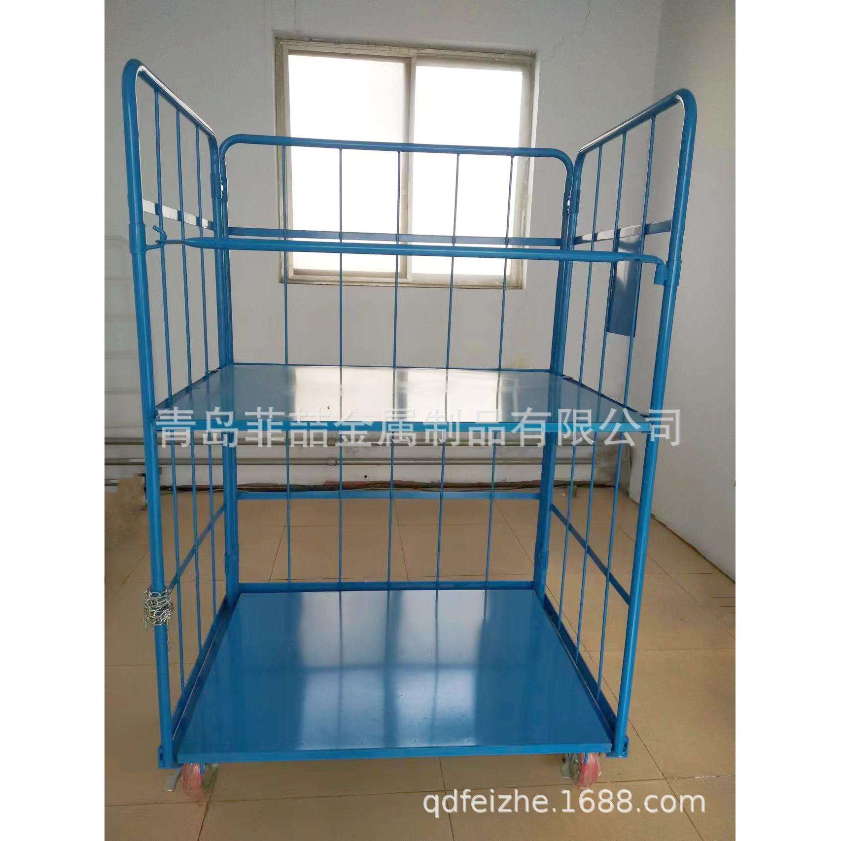 折叠物流车快递周转车装卸车可移动带轮搬运车超市理货车仓库推车