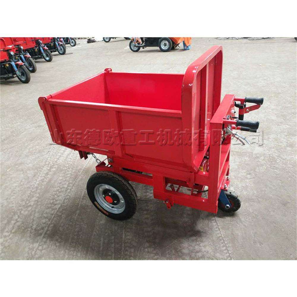 电动手推工程翻斗车 养殖场自卸手推车 小型家用电动装卸推货车