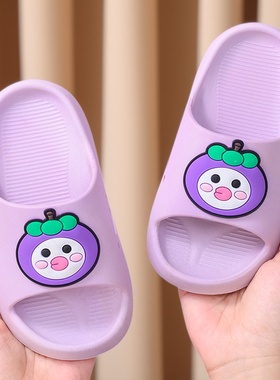 儿童拖鞋新款韩版夏男女童宝宝居家用浴室内户外穿防滑软底一字拖