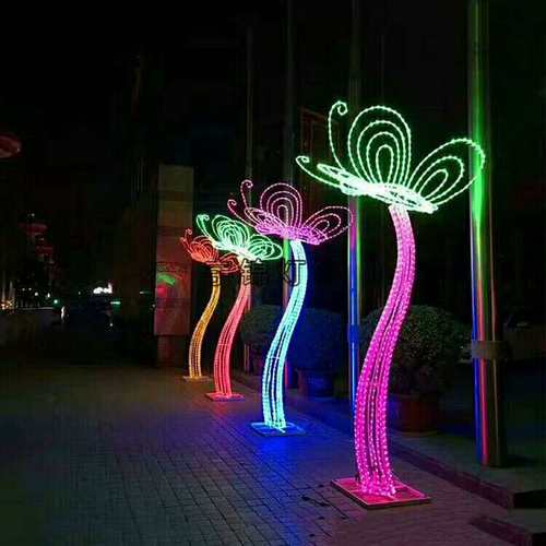 源厂家制作LED铁架灯光节灯带蝴蝶造型灯 LED灯串