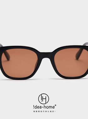 7106新款日韩系黑色框TR90偏光太阳镜女墨镜男街头潮复古茶片眼镜