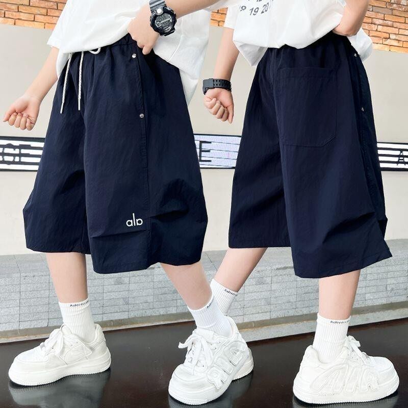 男童夏装短裤新款中大童夏季薄款运动七分裤儿童休闲裤子炸街