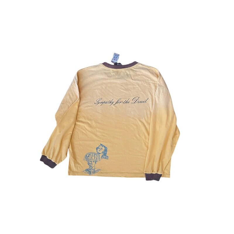 Paly Hollywood × Rolling Stones Beggars Banquet联名T恤黄色