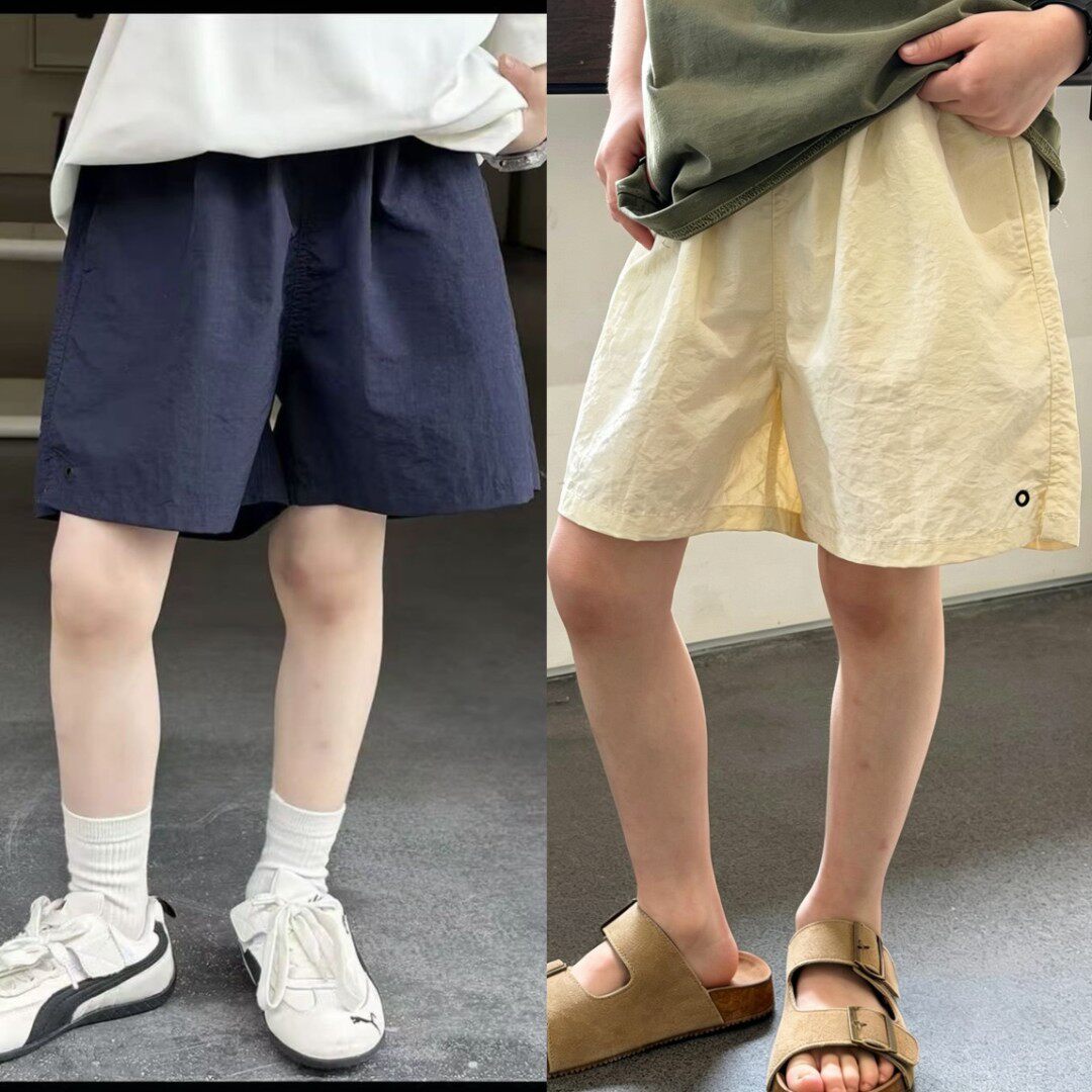 儿童运动裤子男童速干短裤夏季薄款外穿休闲五分裤沙滩裤夏款中裤