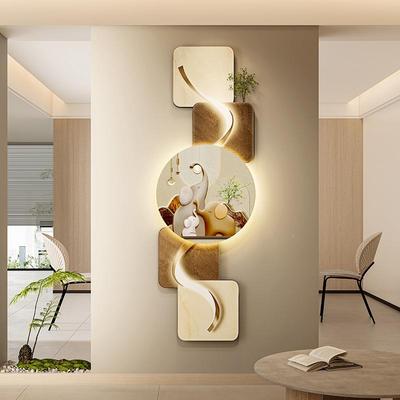 玄年关画02入5新款高档户正对门装UCF饰画带2灯挂画竖版走廊过道