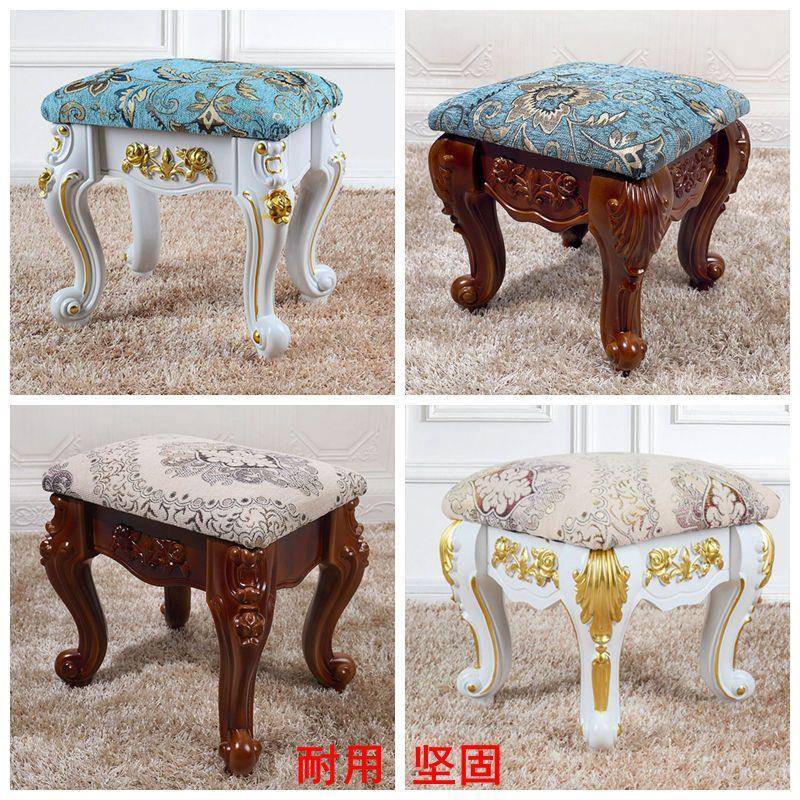 坐凳高档厅凳客茶凳现几矮代美式欧式沙发小凳子布艺方形OZI板凳