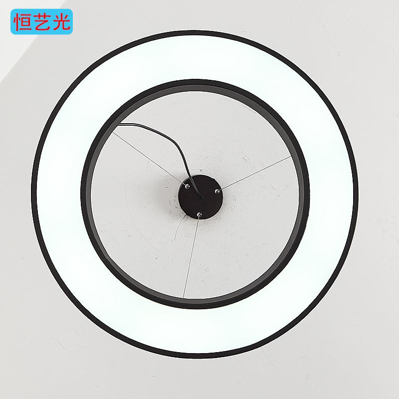 空心圆形ld办灯商场ZZT超市餐eled吊公厅灯现代简约吊线灯商用照