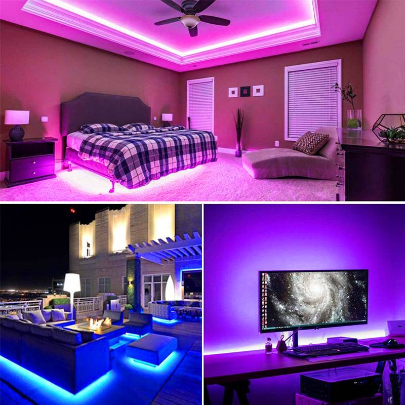 新款COB软灯带RGB彩色霓虹线条灯12V超高亮氛围灯LED柔性灯条套装