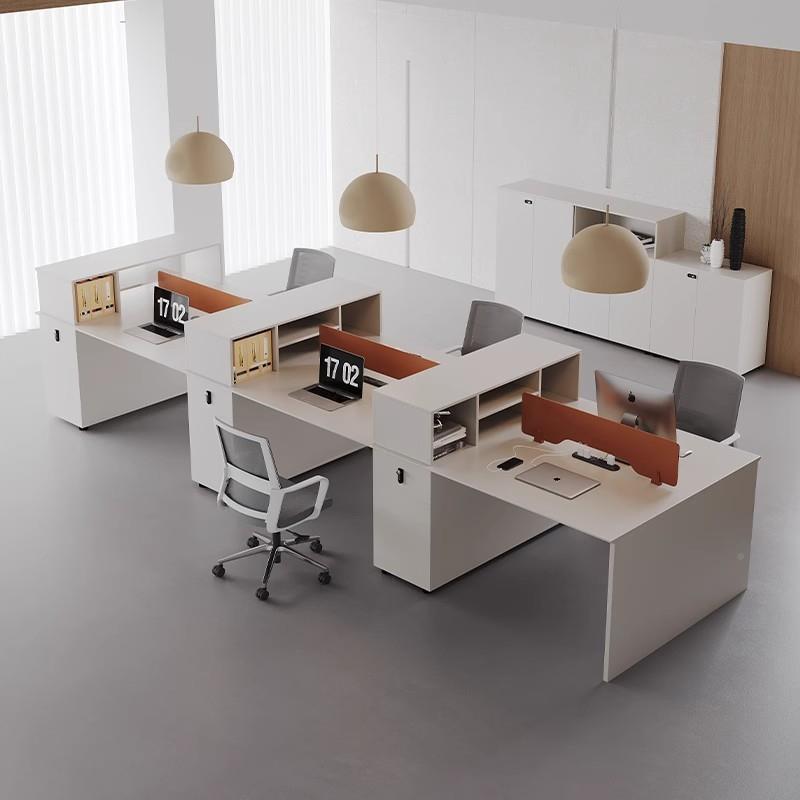 办公桌组合简约座现代TEZ4四6人位办室电脑桌公卡工位办公桌员椅