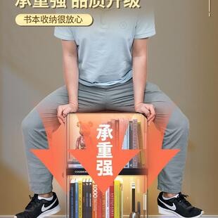 书架落地置物架客厅子收柜带柜纳门儿985童透展示简易防明尘家用