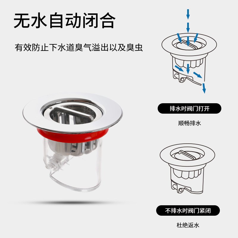 地漏防臭内芯卫生间下水管道排水口通用防虫防返臭味防堵塞密封盖